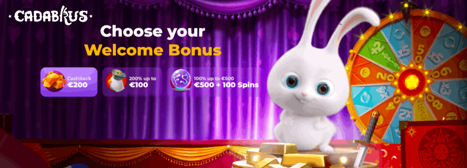 Cadabrus Casino Welcome bonus 100% Up To C$750 + 100 Bonus Spins