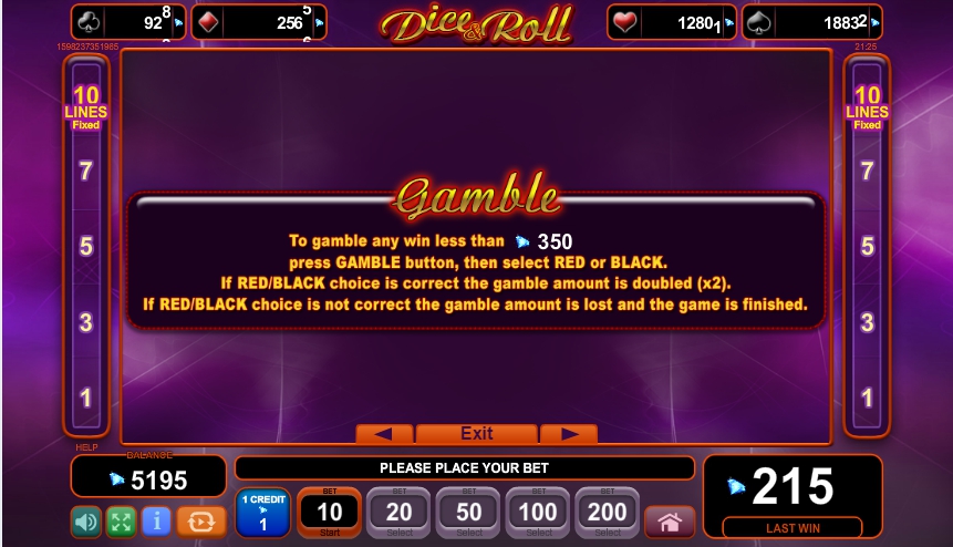 dice and roll slot machine detail image 2