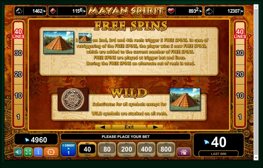 mayan spirit slot machine detail image 3