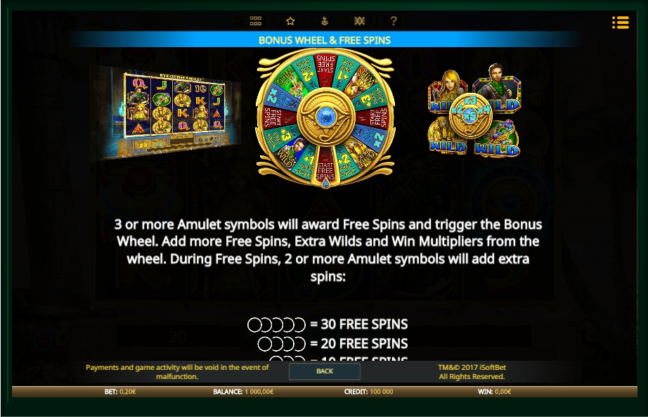 eye of the amulet slot machine detail image 3