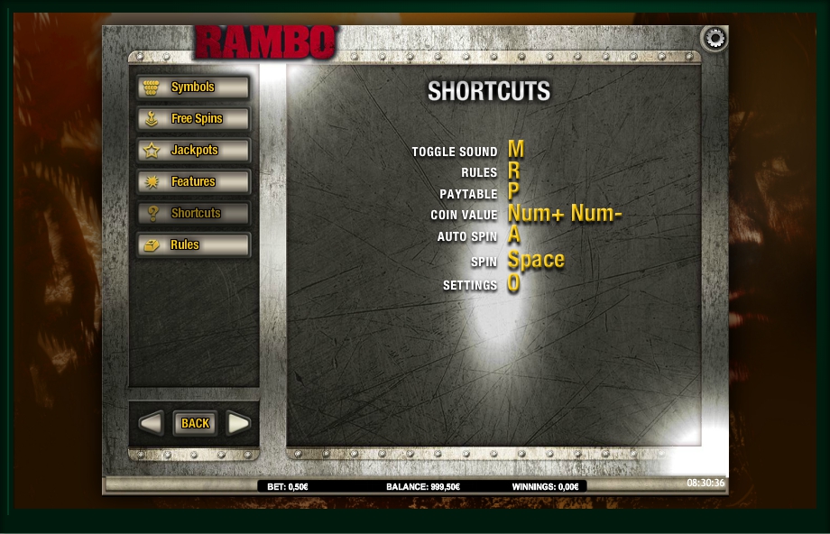 rambo slot machine detail image 1