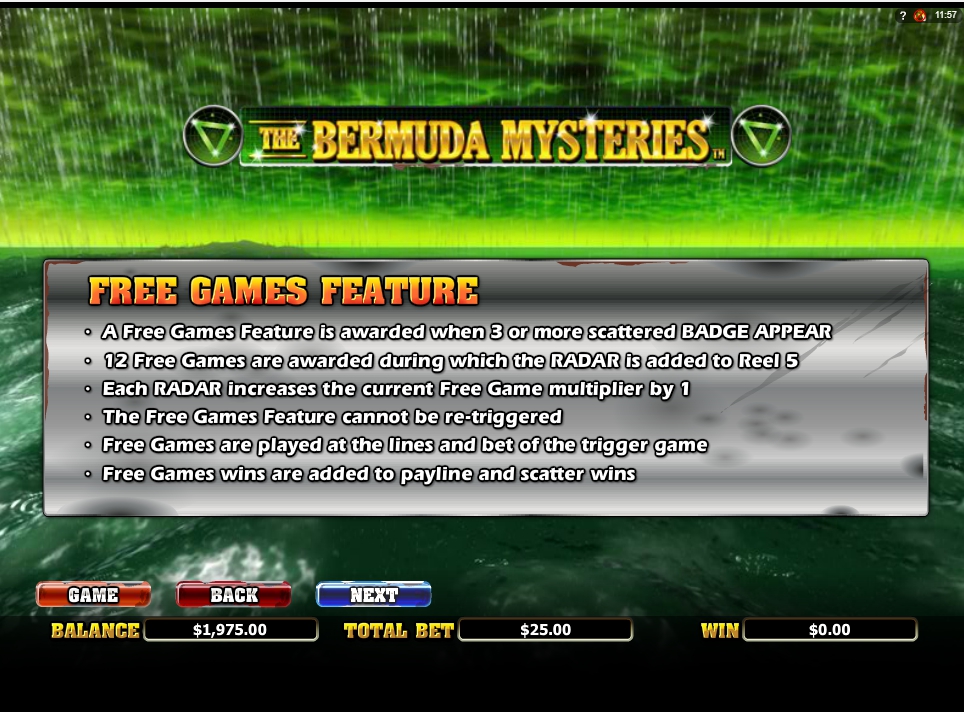 the bermuda mysteries slot machine detail image 4