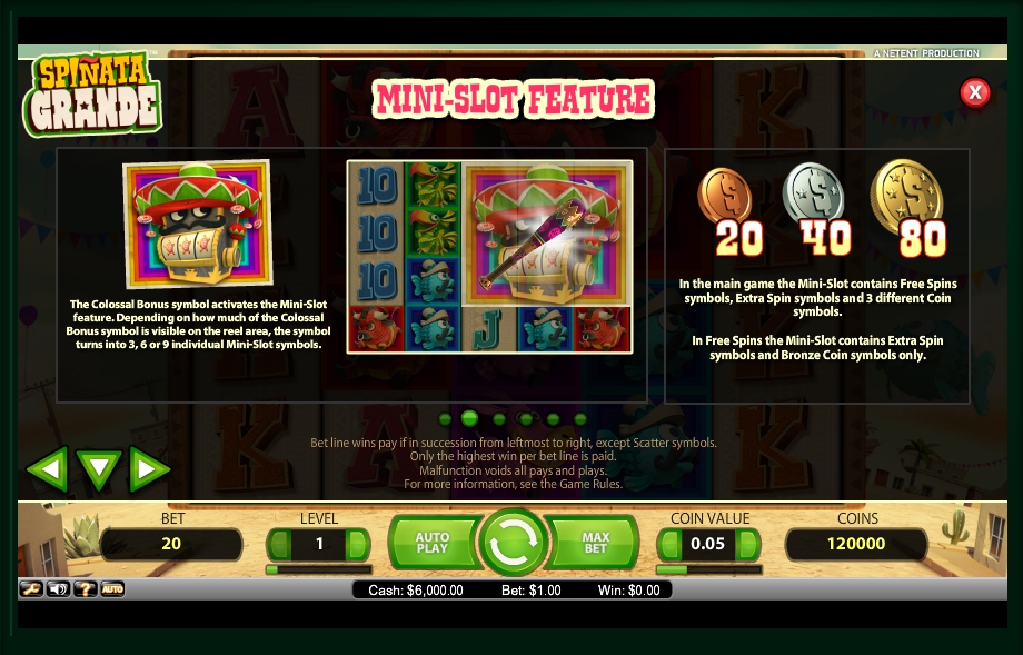 spinata grande slot machine detail image 4
