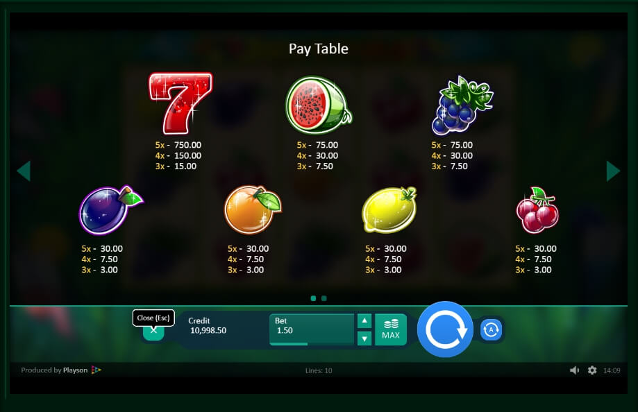 juice and fruits slot machine detail image 1