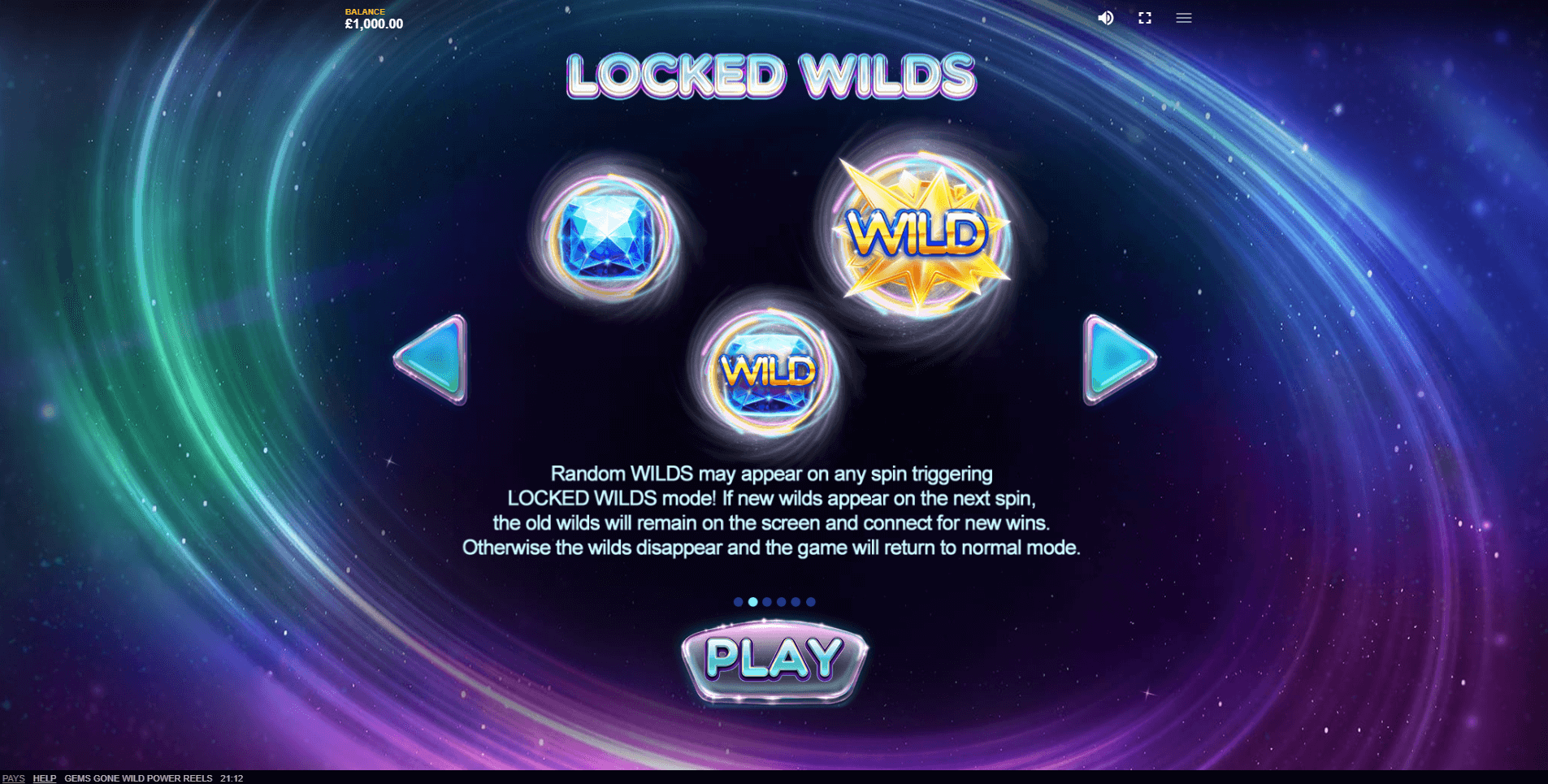 gems gone wild power reels slot machine detail image 0