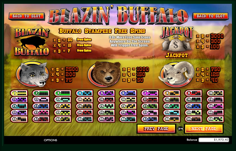 blazin buffalo slot machine detail image 2