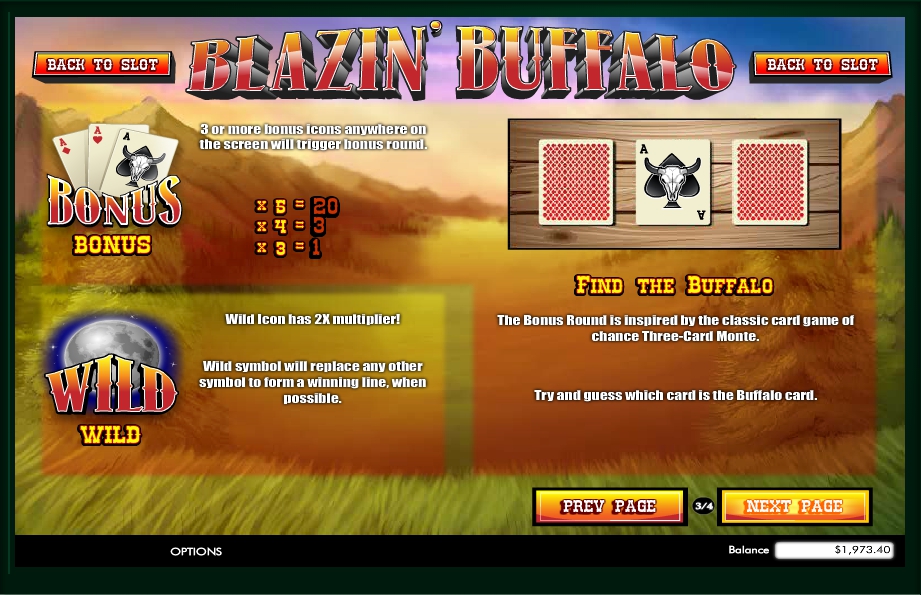 blazin buffalo slot machine detail image 1