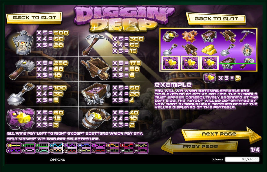diggin deep slot machine detail image 3