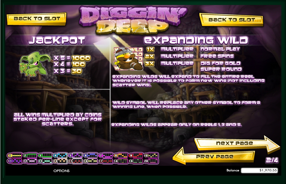 diggin deep slot machine detail image 2
