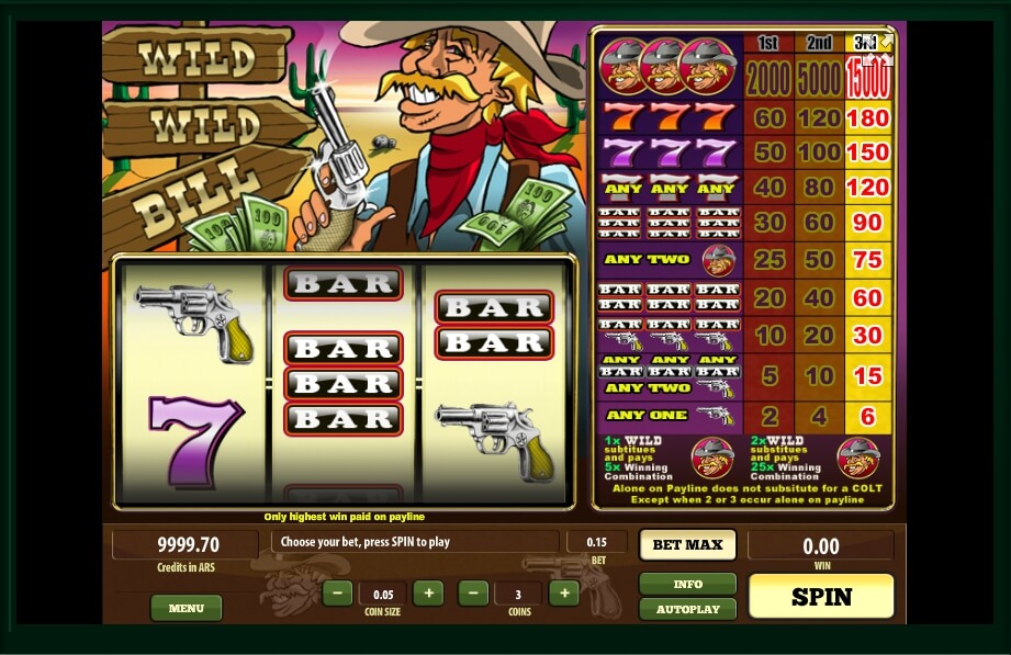 wild wild bill slot machine detail image 0