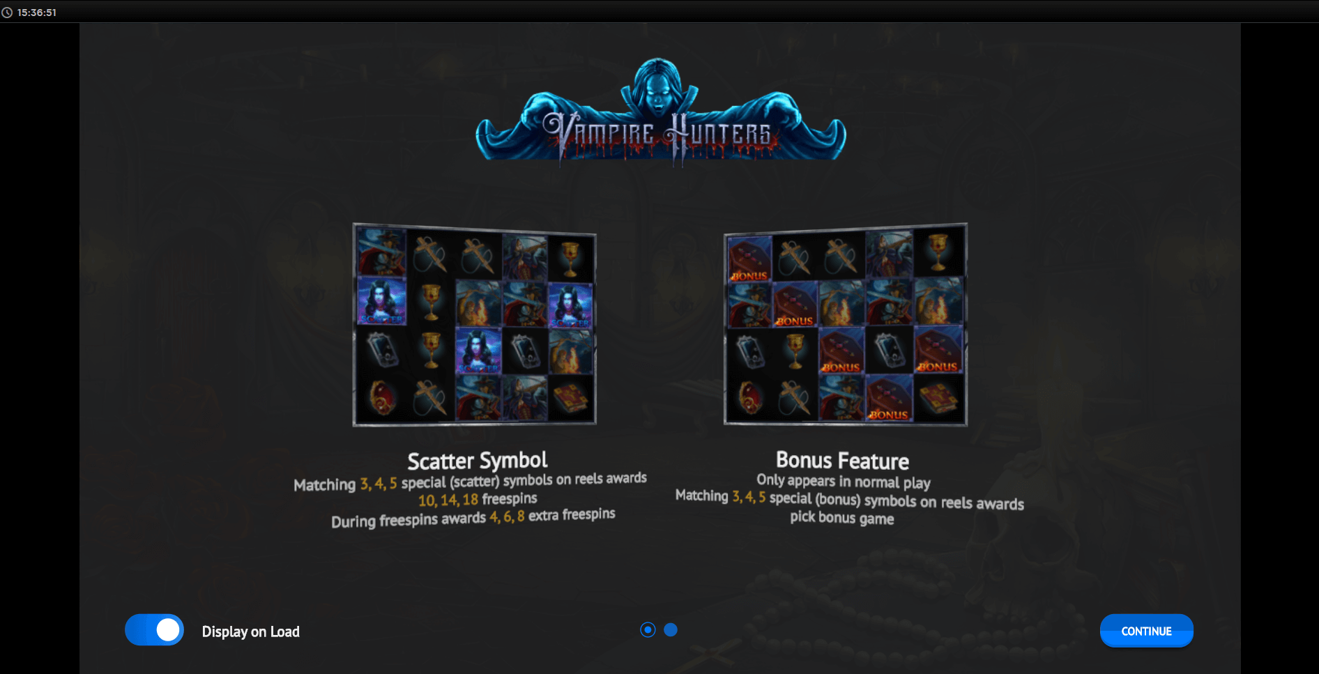 vampire hunters slot machine detail image 0