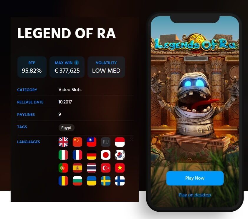 Legend of Ra slot machine