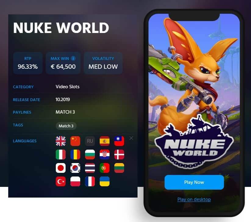 Nuke World slot machine