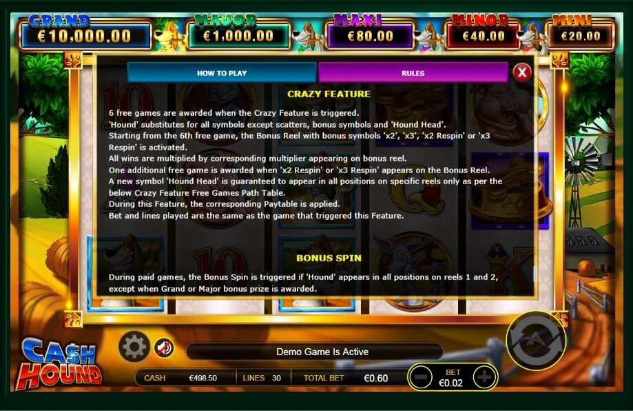 cash hound slot machine detail image 8