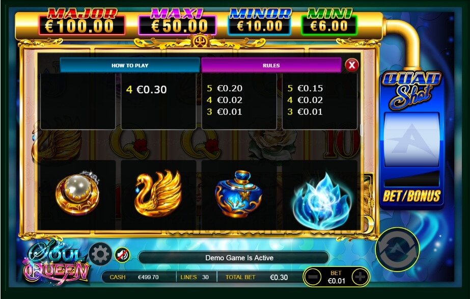 soul queen quad shot slot machine detail image 3