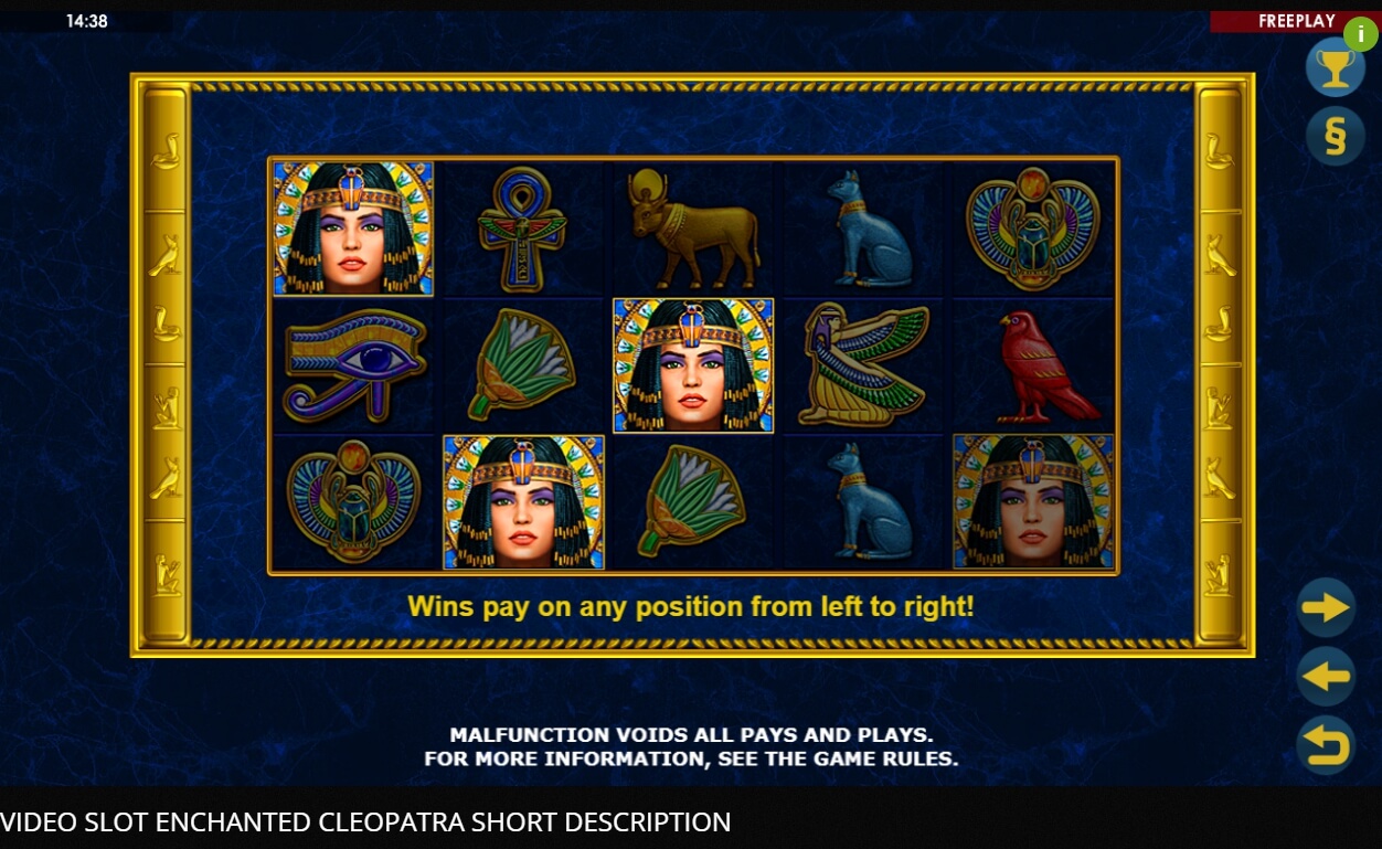 enchanted cleopatra slot machine detail image 2