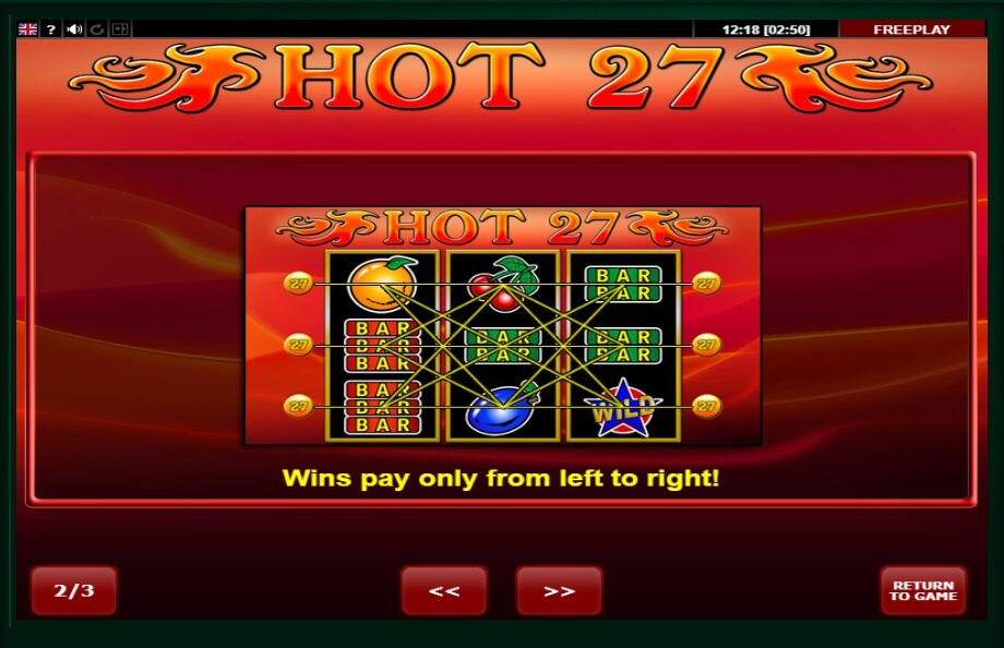 hot 27 slot machine detail image 1