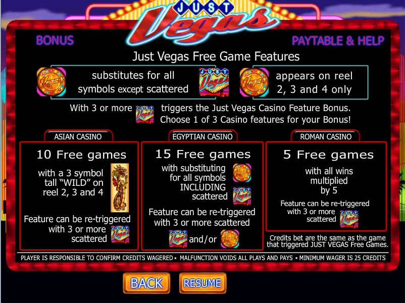 just vegas slot machine detail image 0