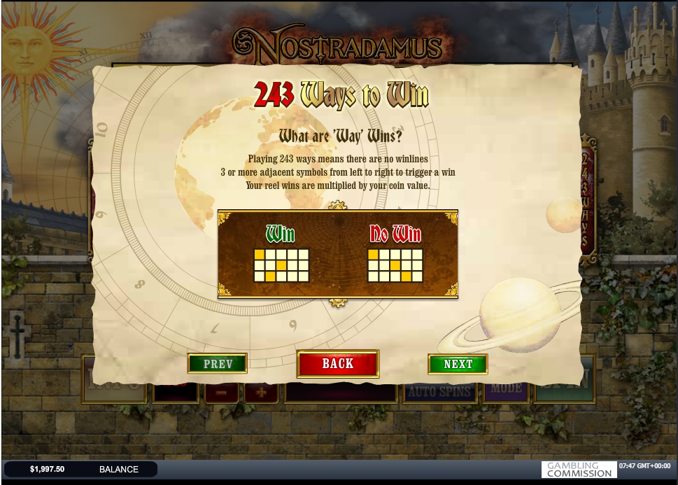 nostradamus prophecy slot machine detail image 5