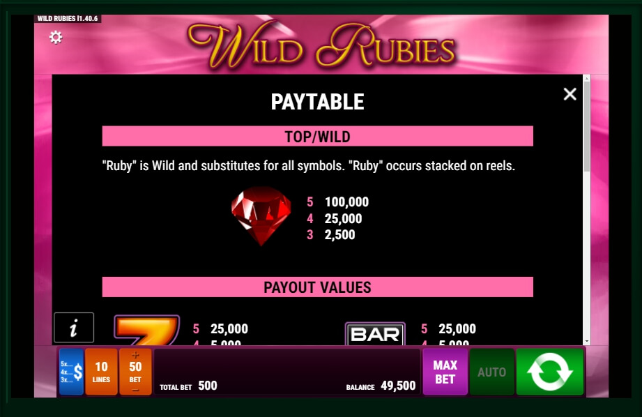 wild rubies red hot firepot slot machine detail image 8