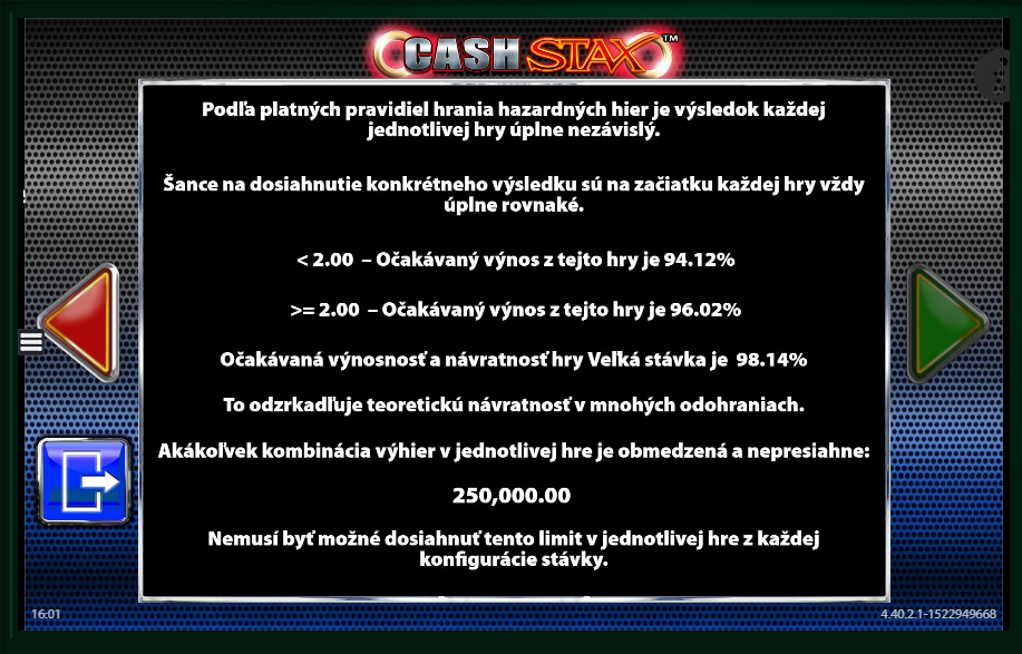 cash stax slot machine detail image 8