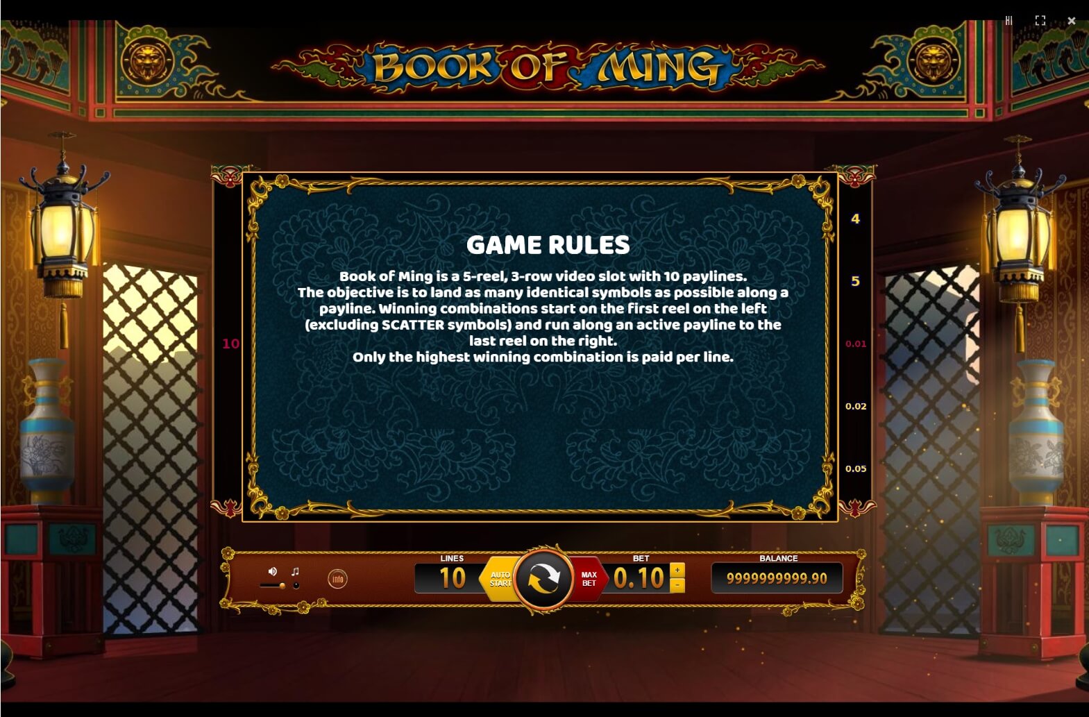 book of ming slot machine detail image 2