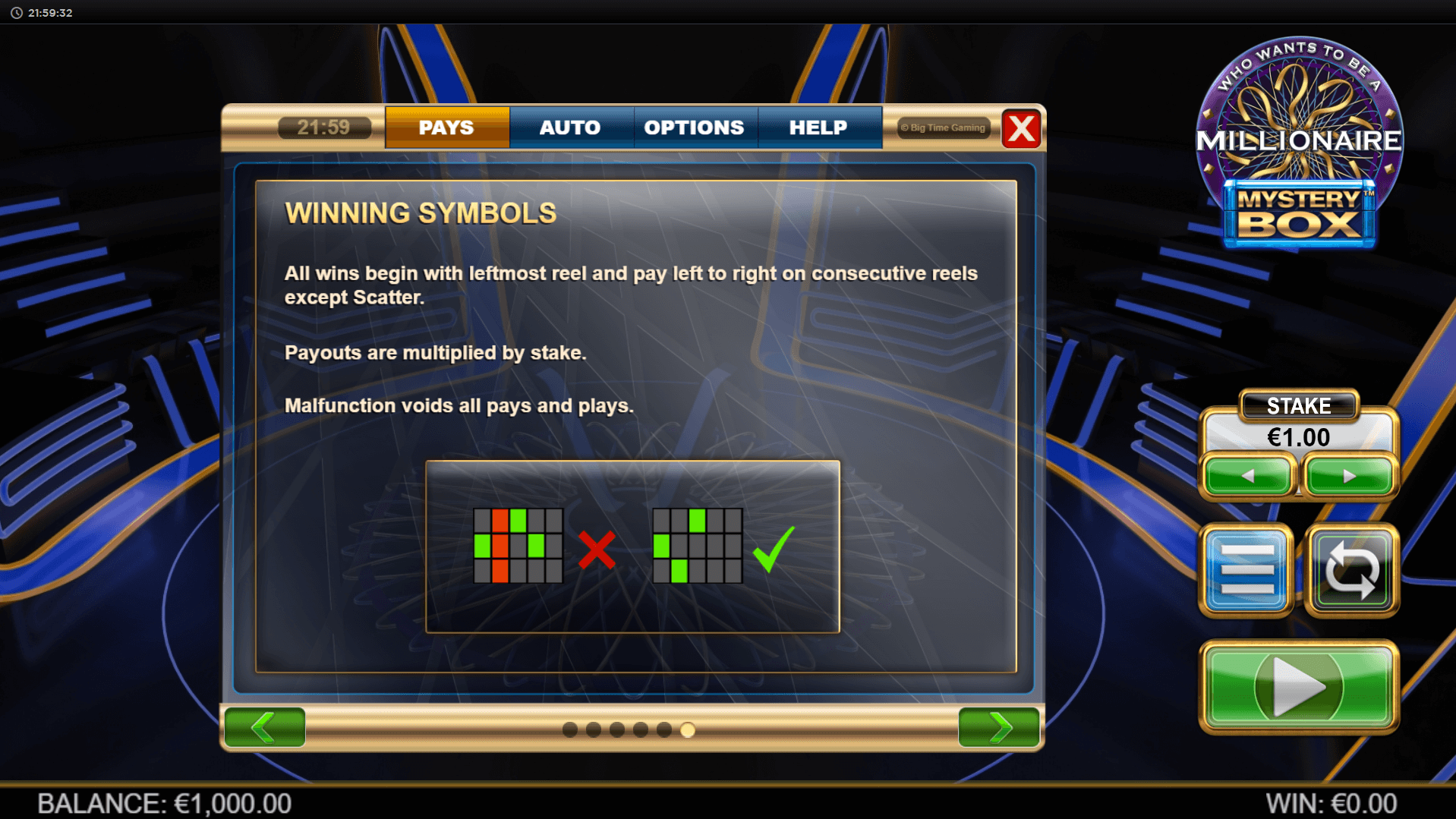 who wants to be a millionaire: mystery box slot machine detail image 5