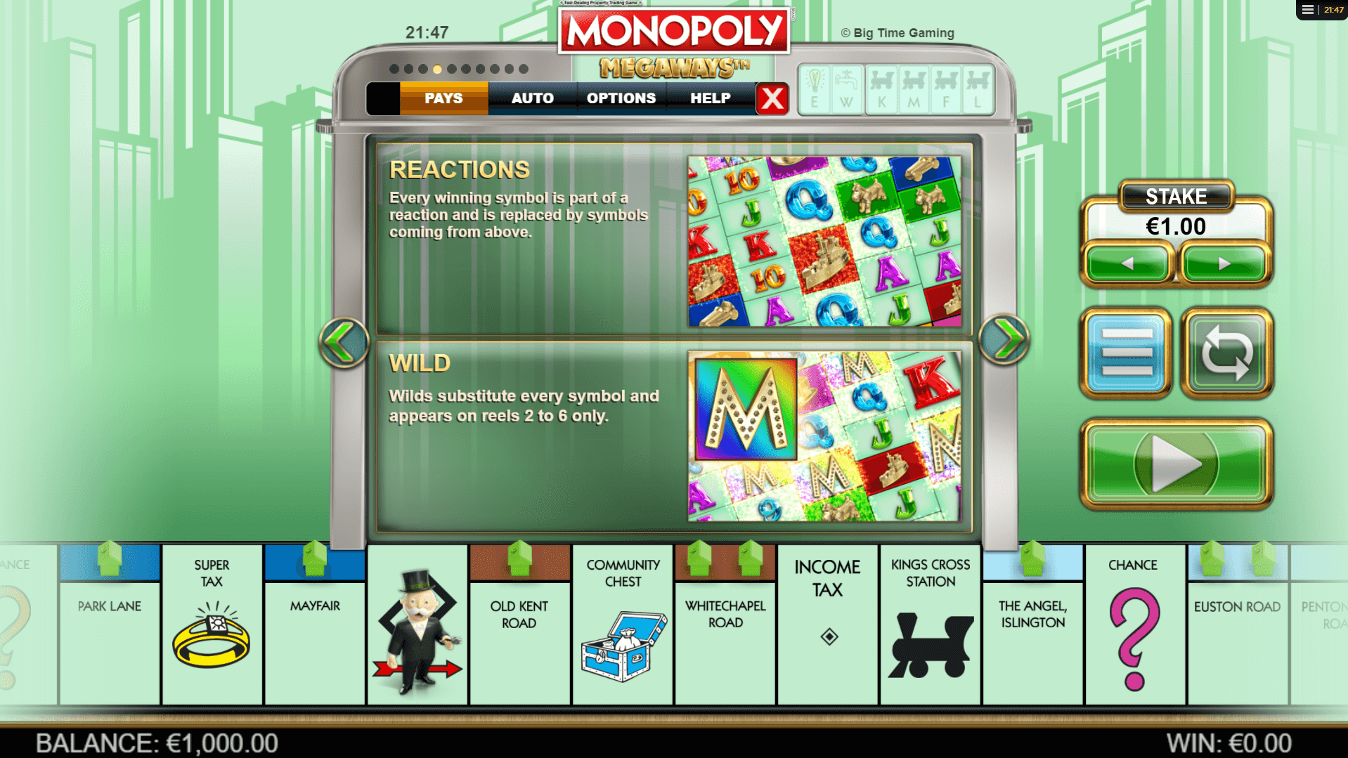 monopoly megaways slot machine detail image 4