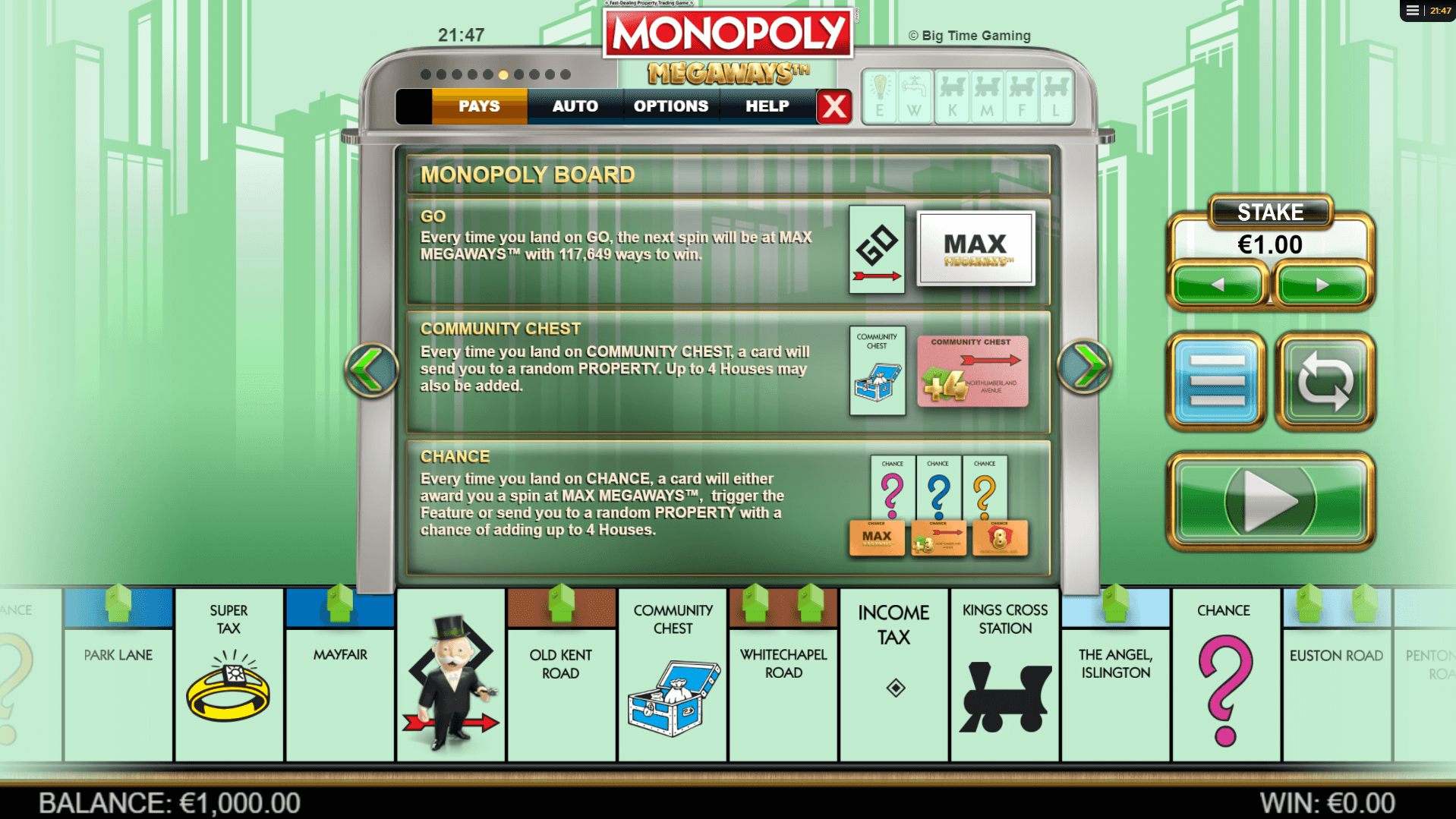 monopoly megaways slot machine detail image 6