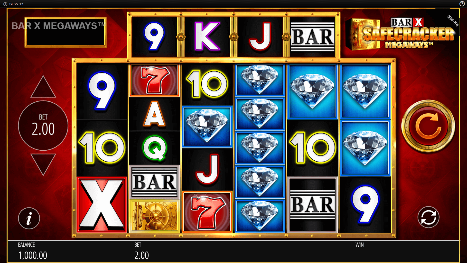 Bar X Safecracker Megaways slot play free