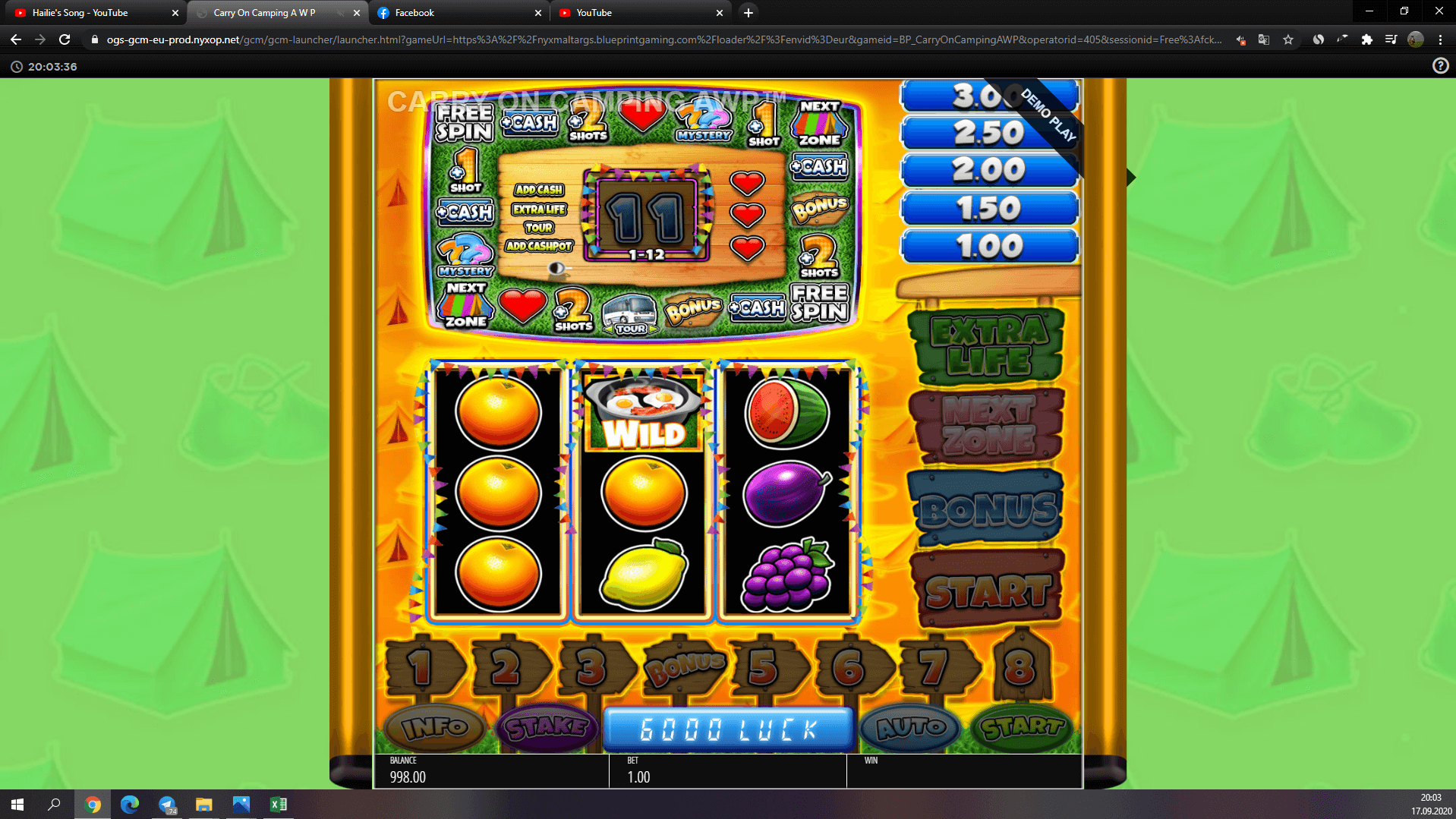 carry on camping pub fruit slot machine detail image 0