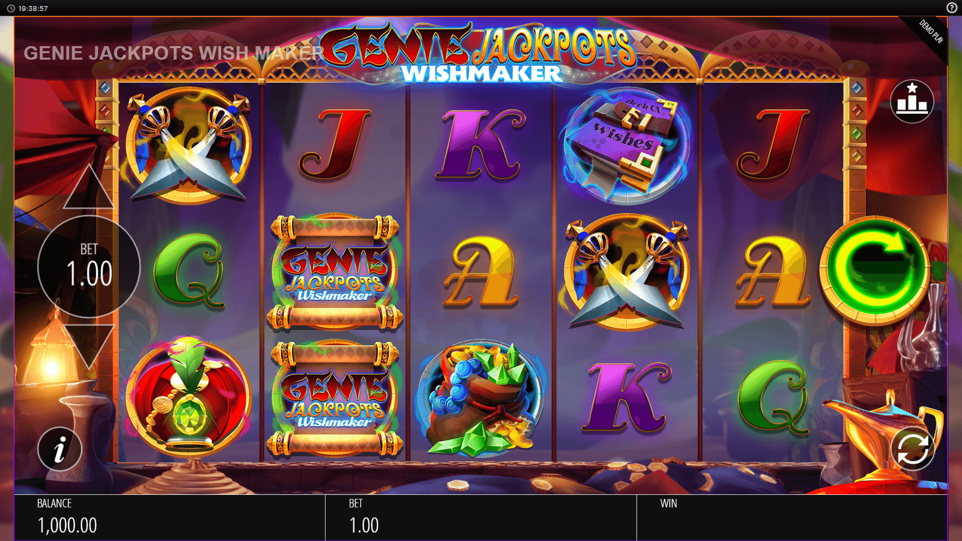 Genie Jackpots Wishmaker slot play free