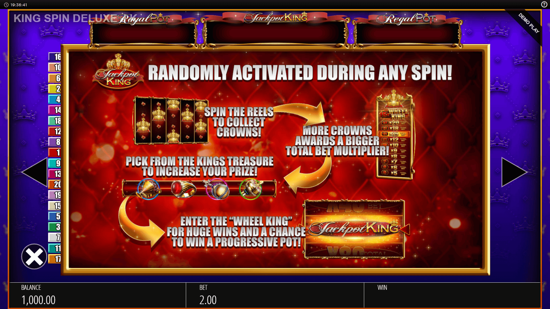 king spin deluxe slot machine detail image 2