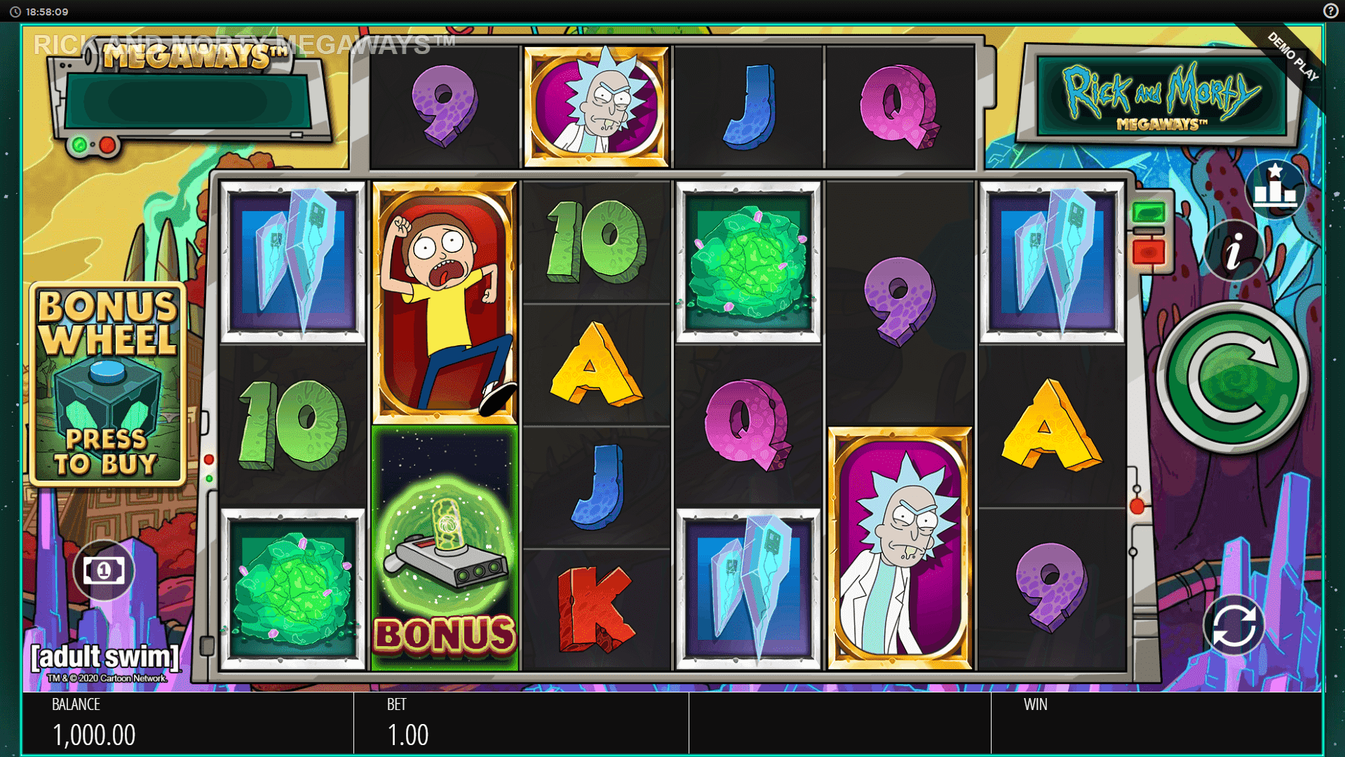 Rick and Morty Megaways slot play free