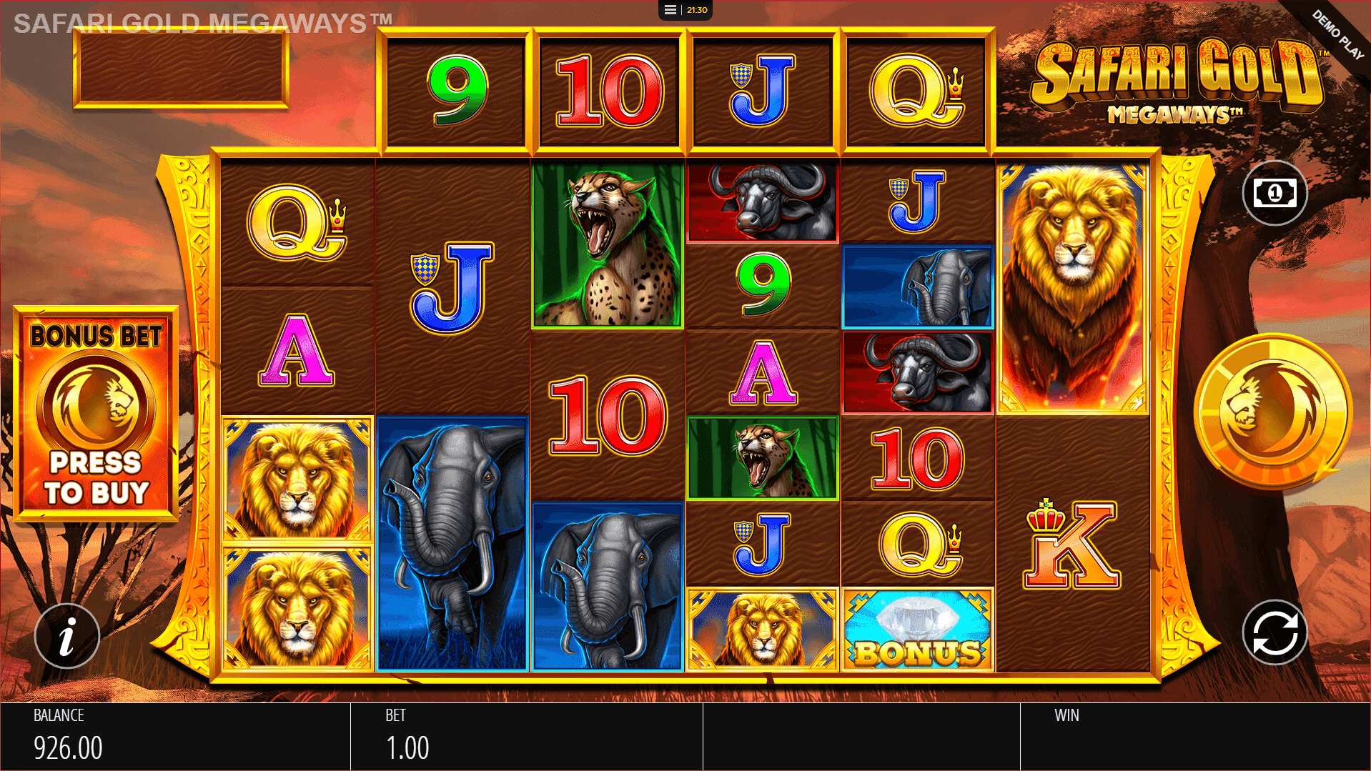 Safari Gold Megaways slot play free