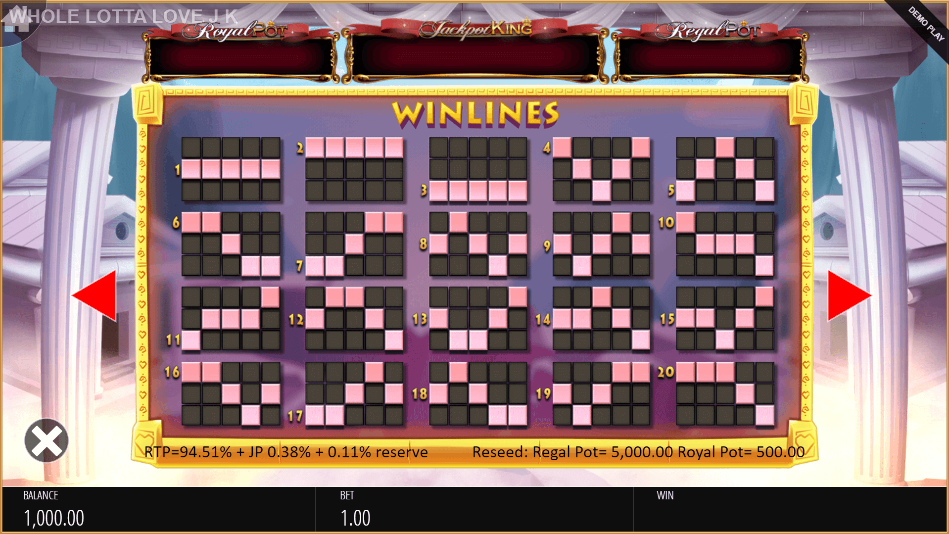 whole lotta love slot machine detail image 1