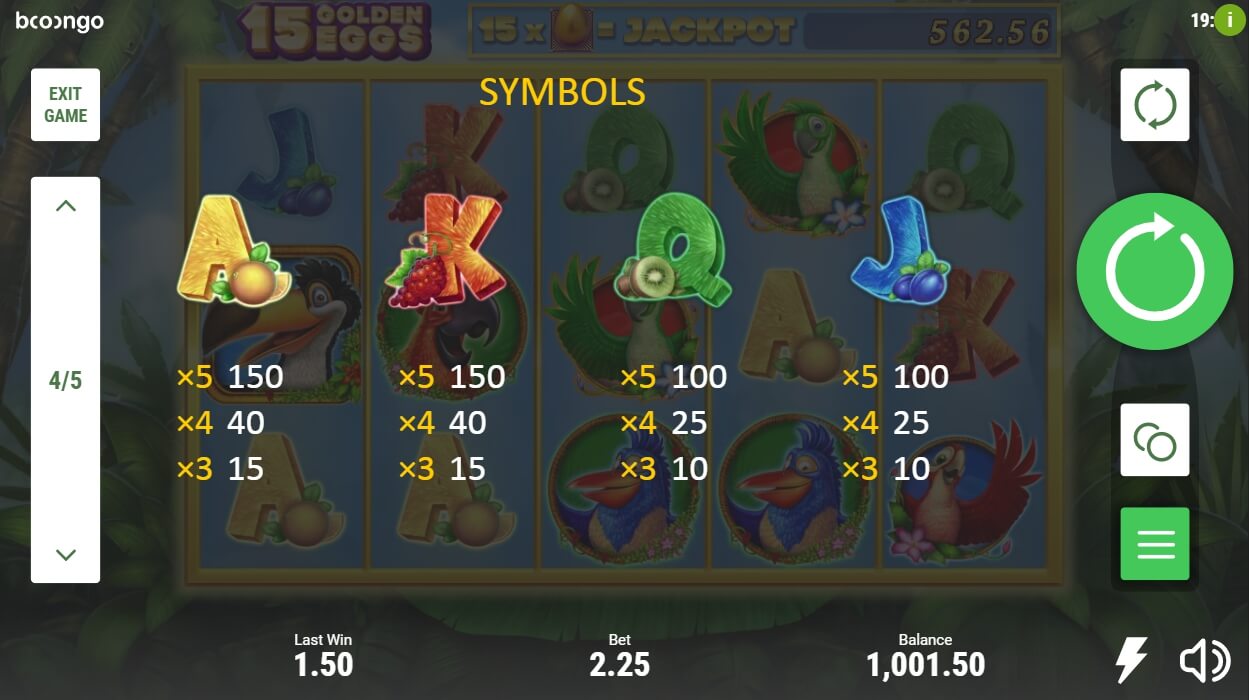 15 golden eggs slot machine detail image 1