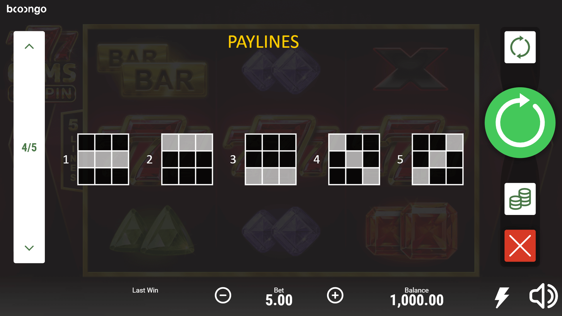 777 gems respin slot machine detail image 3