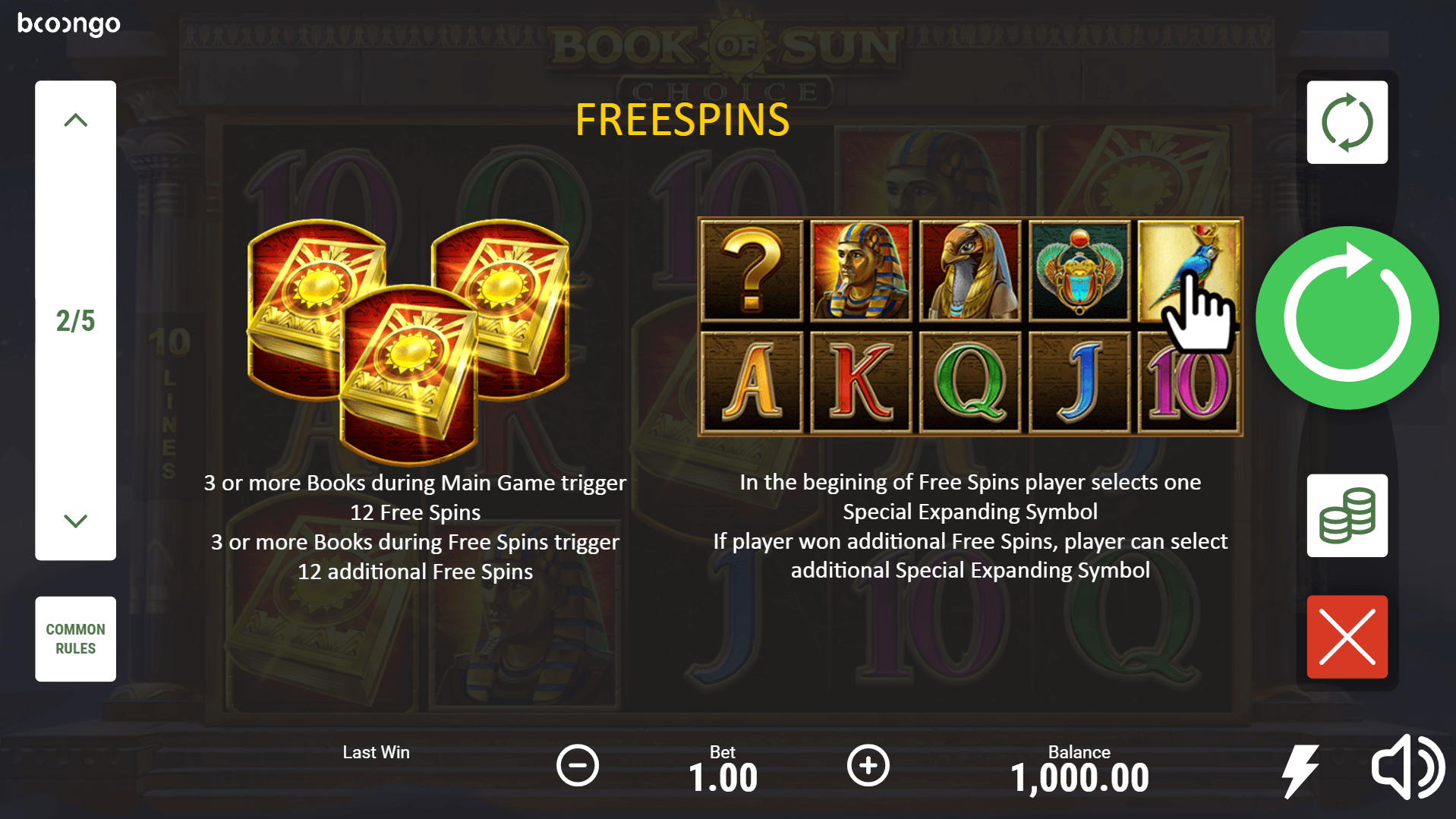 book of sun choice slot machine detail image 1