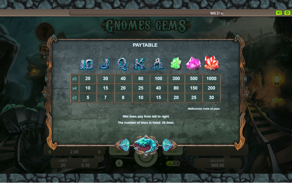 gnomes gems slot machine detail image 3