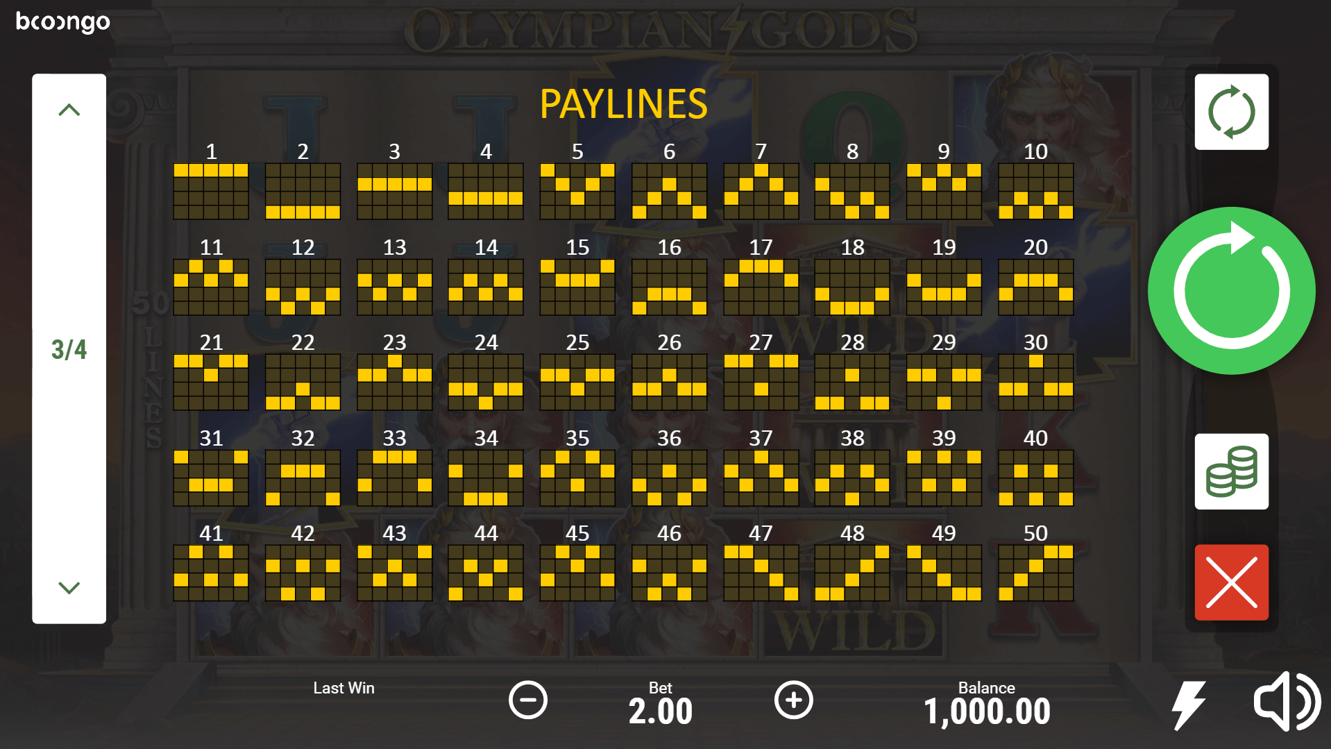 olympian gods slot machine detail image 2