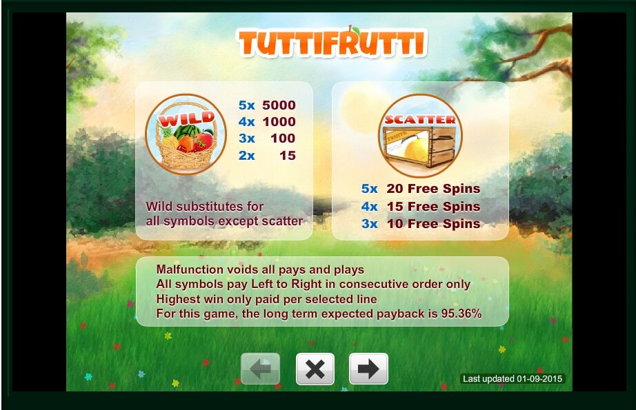 tutti frutti slot machine detail image 2