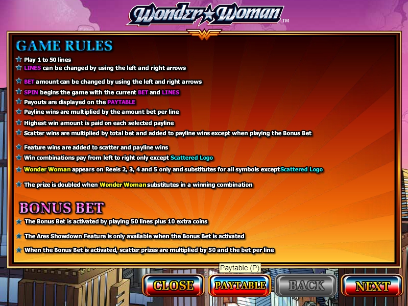 wonder woman slot machine detail image 2