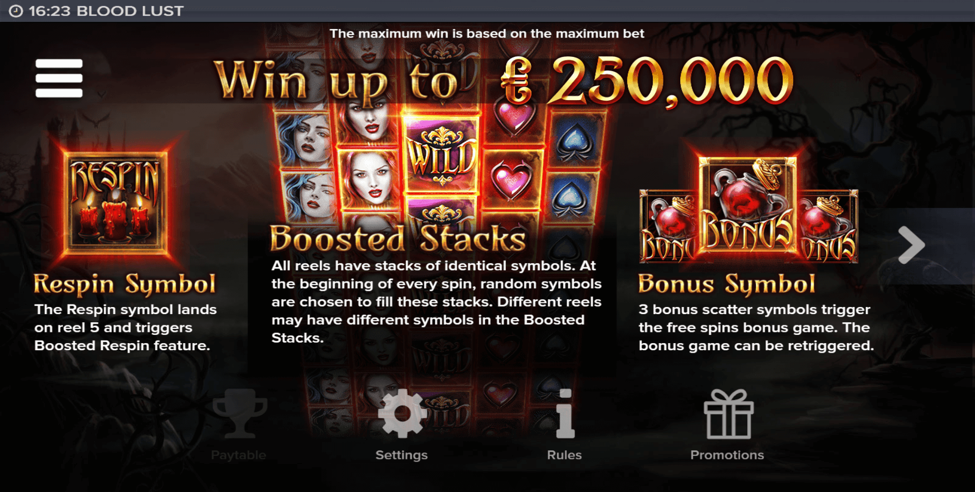 blood lust slot machine detail image 0