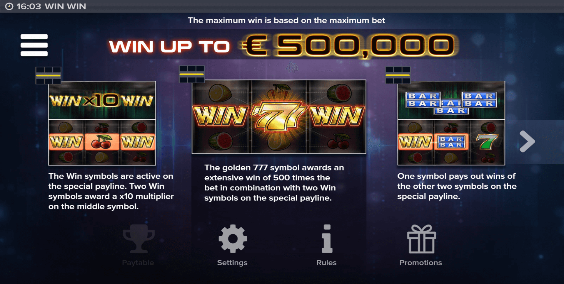 win win slot machine detail image 0