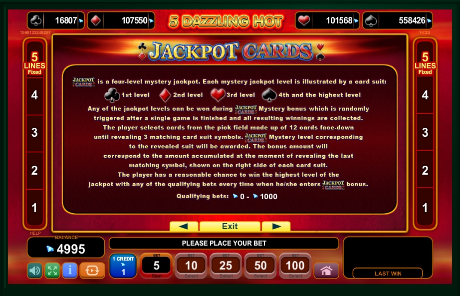 5 dazzling hot slot machine detail image 1