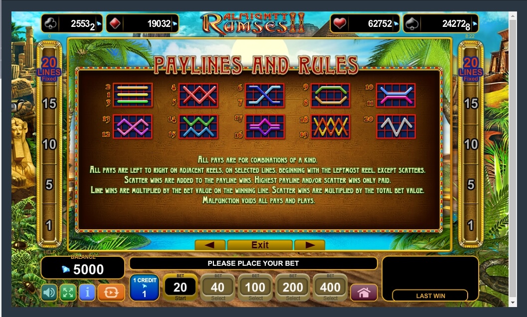 almighty ramses ii slot machine detail image 0