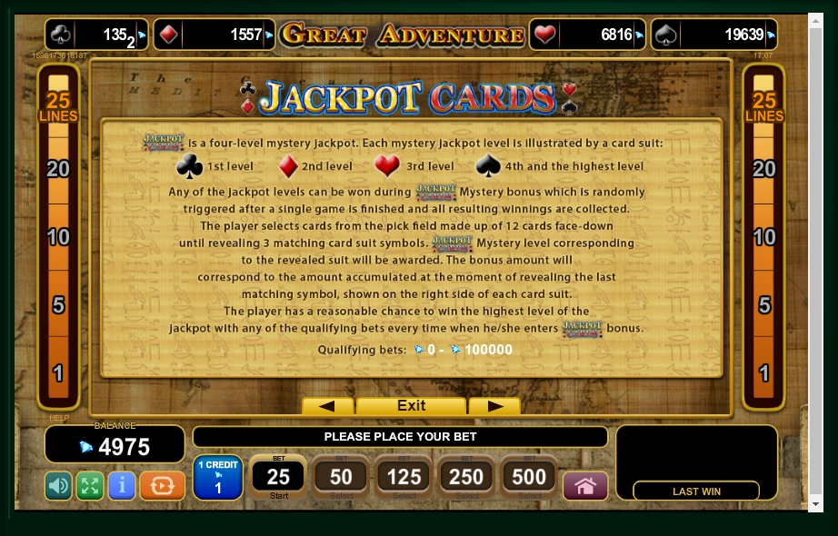 great adventure slot machine detail image 1