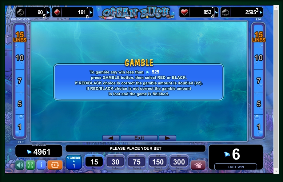 ocean rush slot machine detail image 2