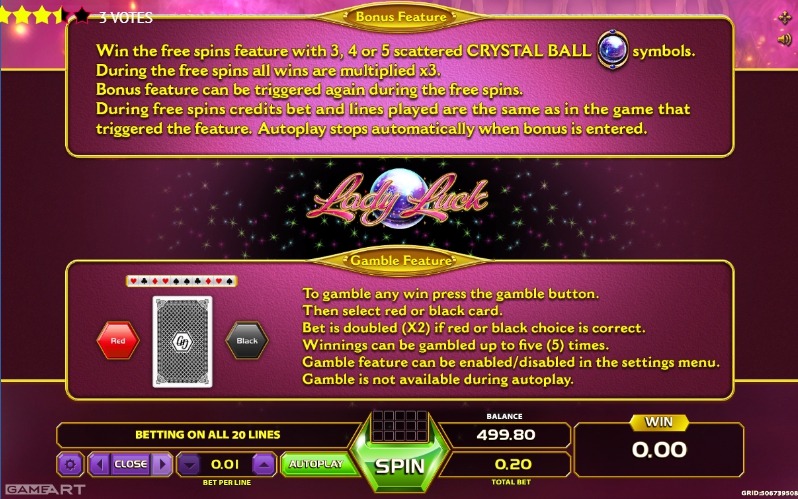 lady luck slot machine detail image 2